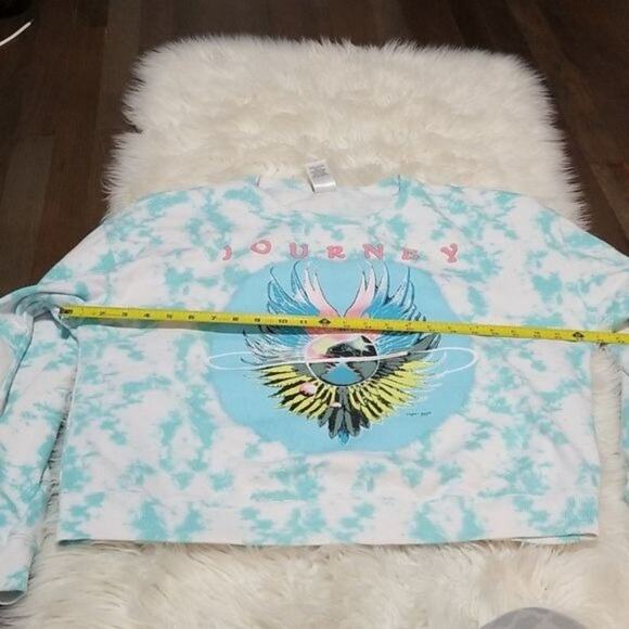 Journey Blue Tie Dye Crop Sweatshirt - Picture 3 of 8